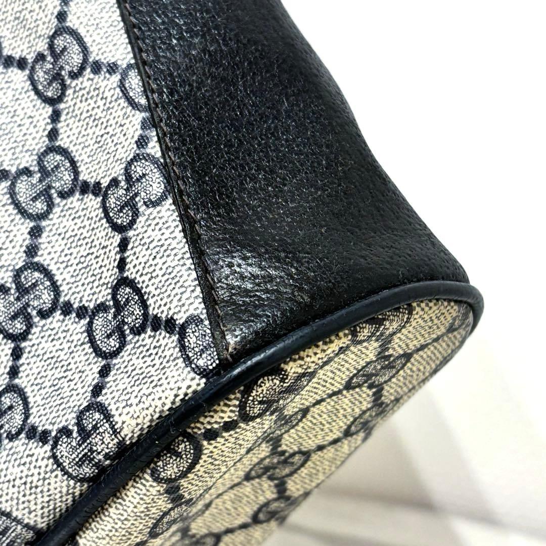 オールドグッチ　シェリーライン　ショルダーバッグ　ネイビー　GUCCI