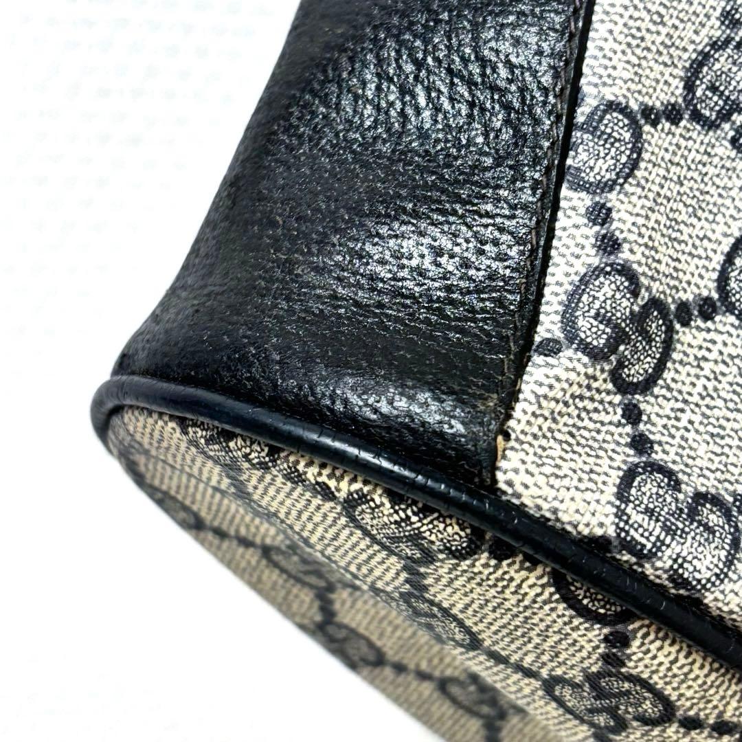 オールドグッチ　シェリーライン　ショルダーバッグ　ネイビー　GUCCI