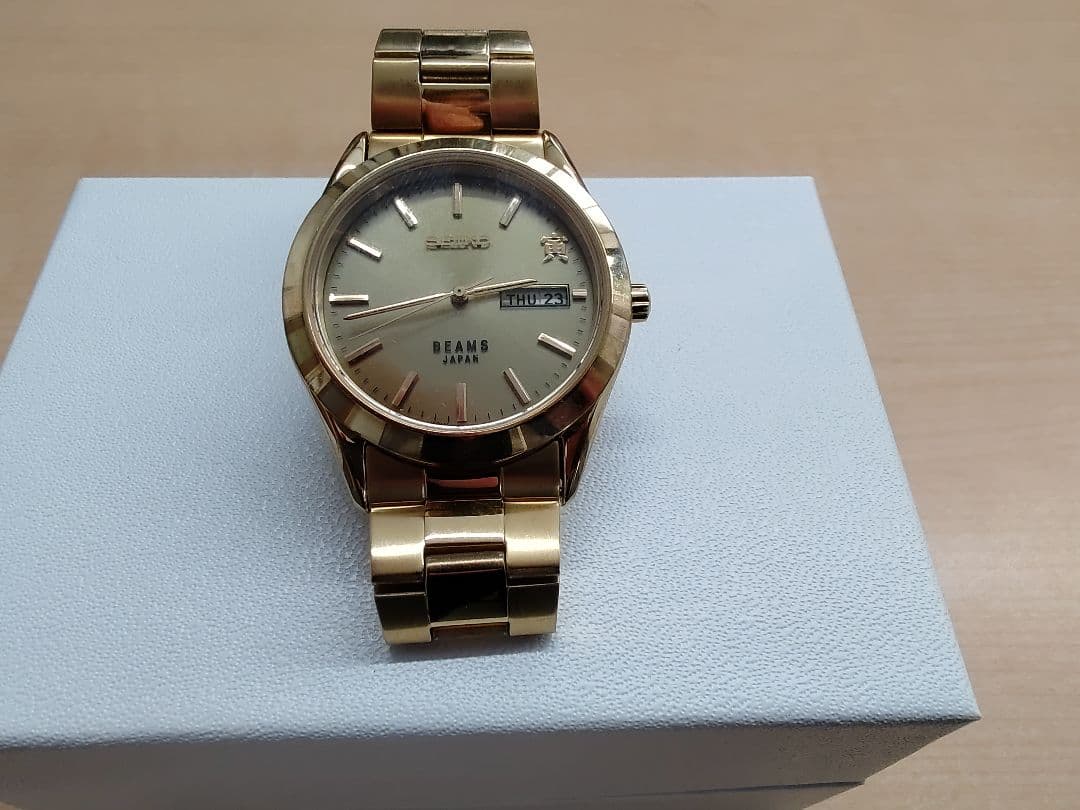 セイコー ビームス V158-HAA0 ソーラー 純正ブレス 限定500本