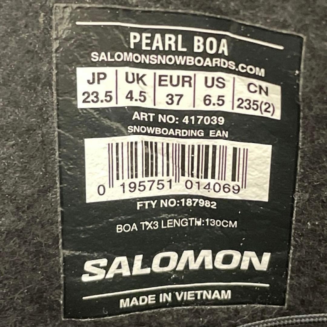 【極美品】Salomon PEARL BOA Black 23.5cm