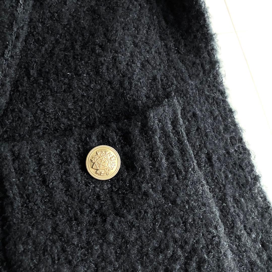 Curensology ツイーディーヤーンニットベスト ブラック