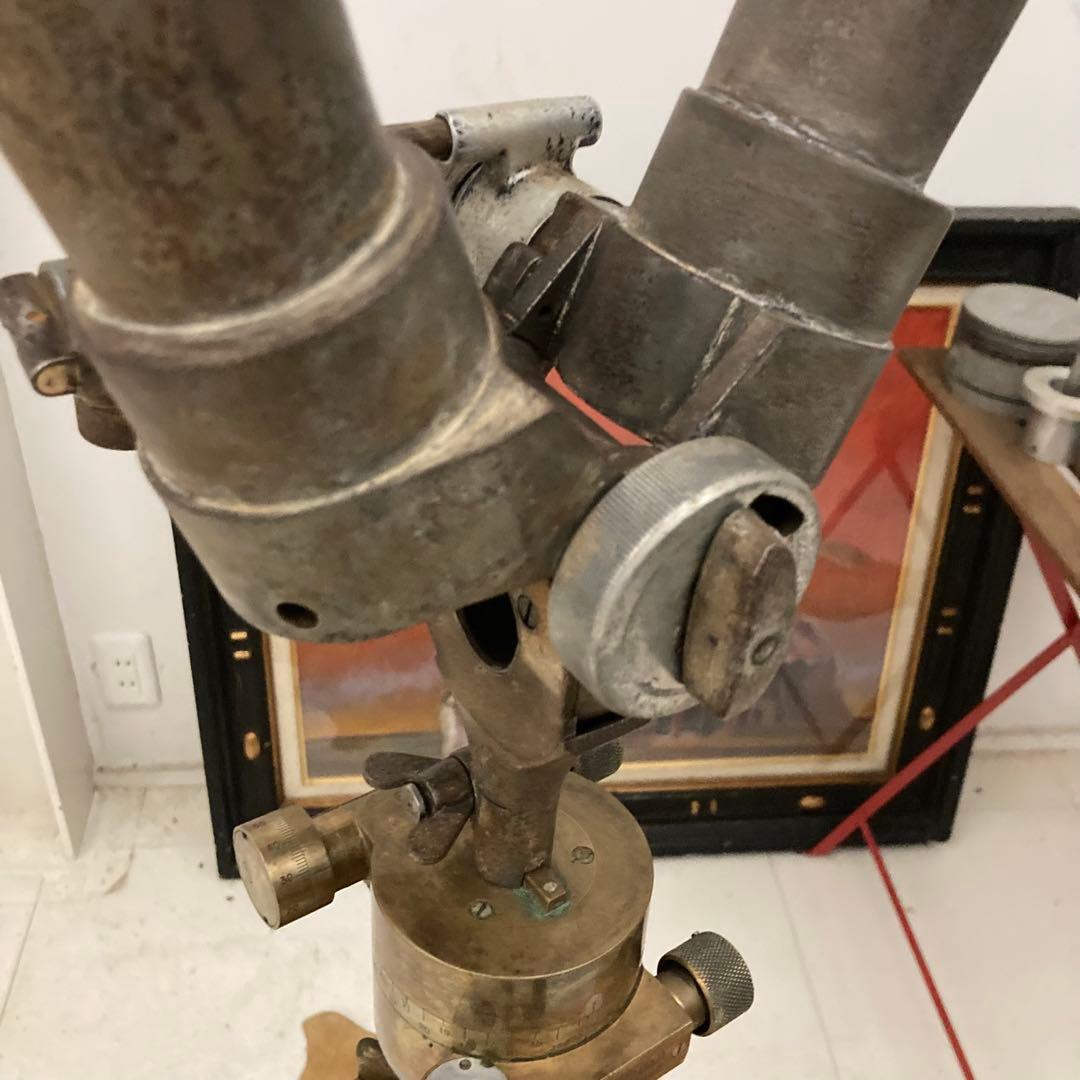 即決価格　ヨーロッパ1939 フィールドスコープ 二眼式 木製三脚 ビンテージ