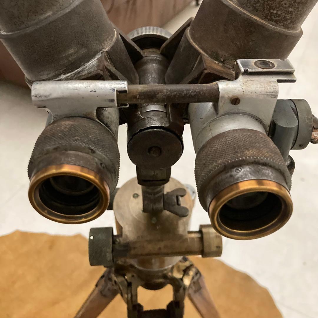 即決価格　ヨーロッパ1939 フィールドスコープ 二眼式 木製三脚 ビンテージ