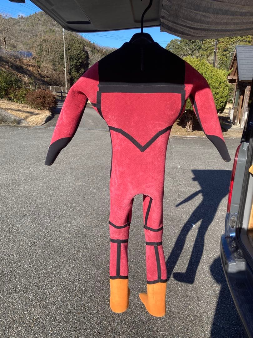 ウェットスーツ 3mmセミドライ ブーツ付き Mサイズ ショートチェストジップ