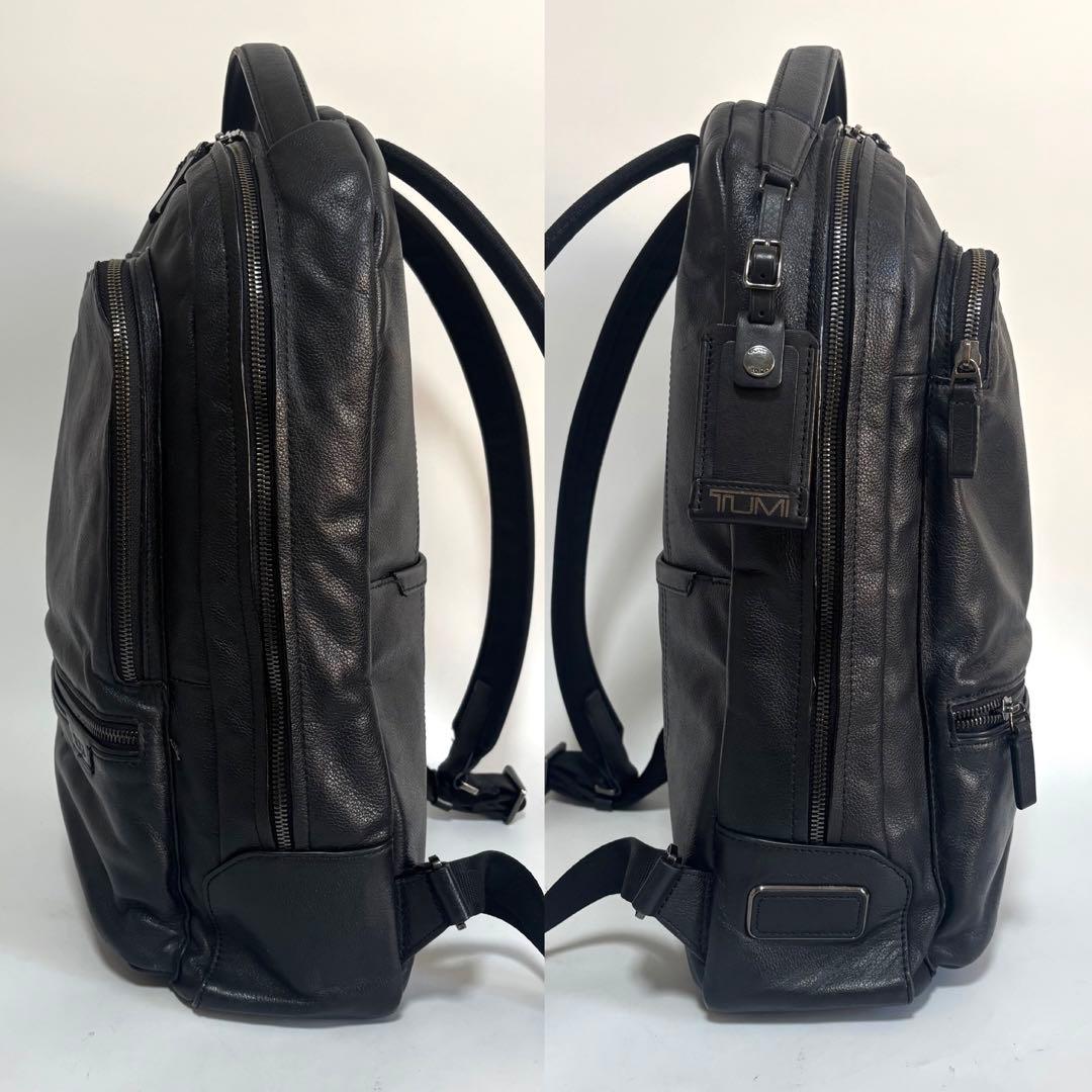 トゥミ バックパック ブラッドナー ハリソン ベイツ オールレザー ブラック