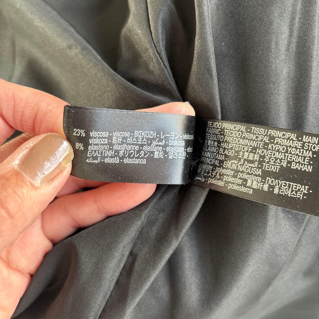 ZARA ブラック デタッチャブルフード コントラストコート