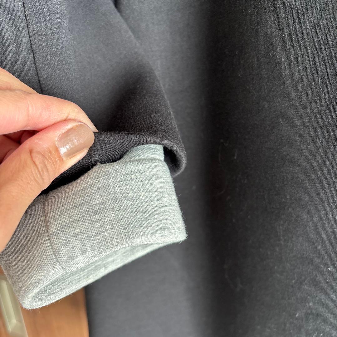 ZARA ブラック デタッチャブルフード コントラストコート