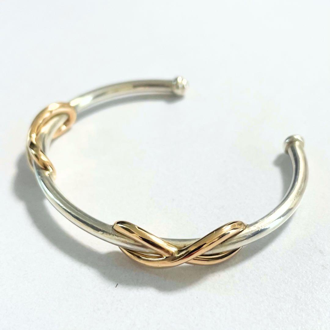 ティファニー　バングル　インフィニティ　コンビ　ゴールド　シルバー　ブレスレット