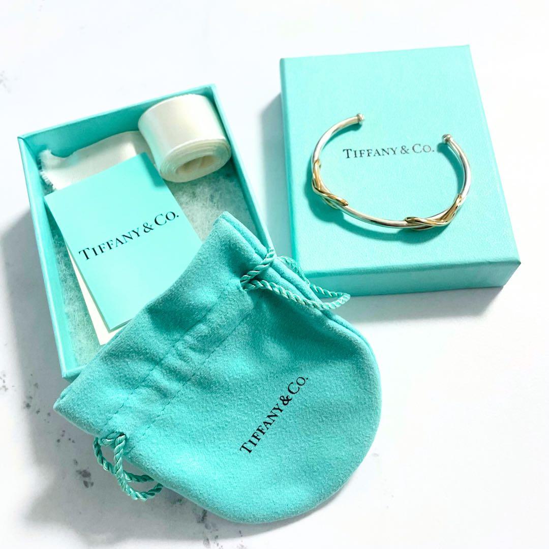 ティファニー　バングル　インフィニティ　コンビ　ゴールド　シルバー　ブレスレット