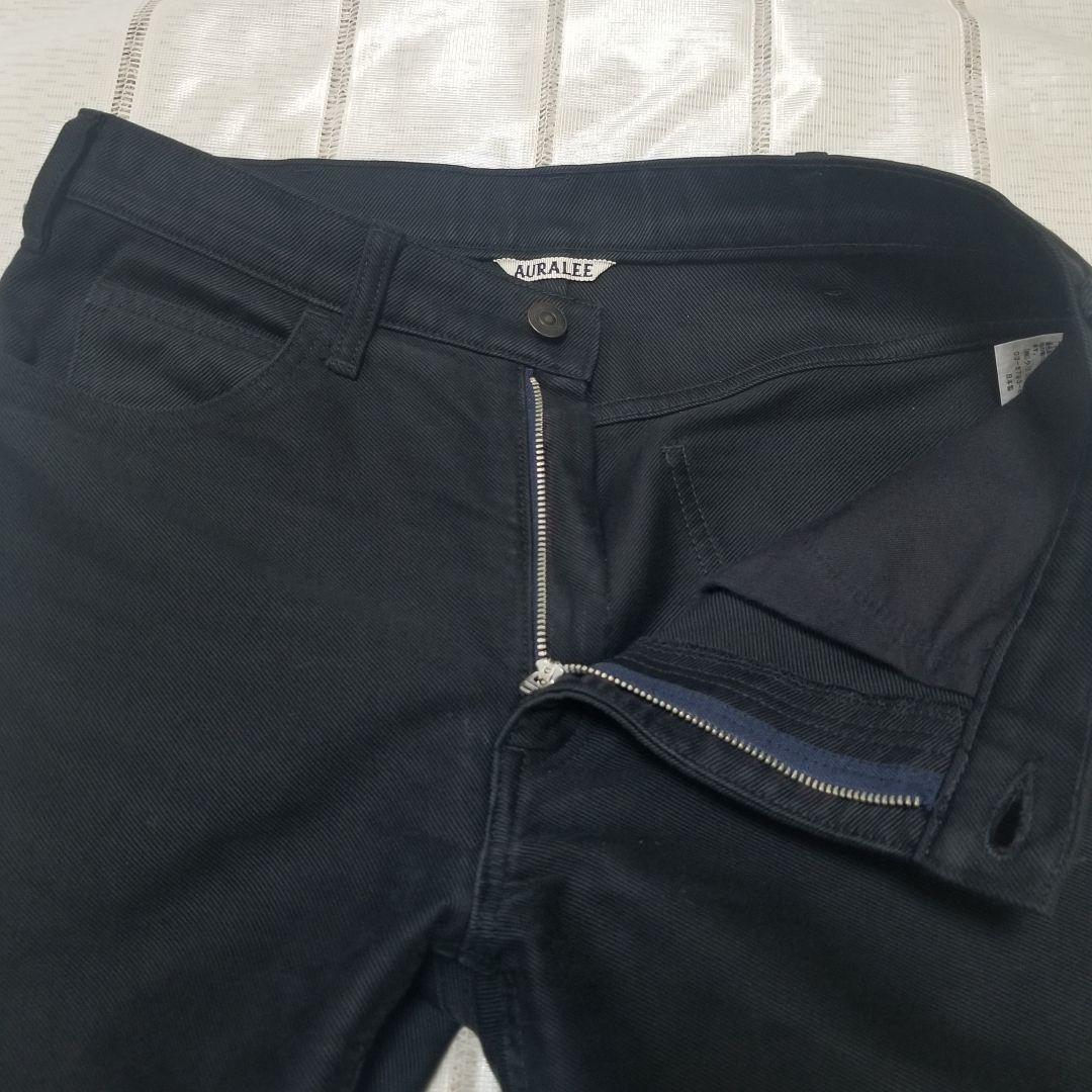 【美品】AURALEE フィンクスモールスキンパンツ ブラック 4