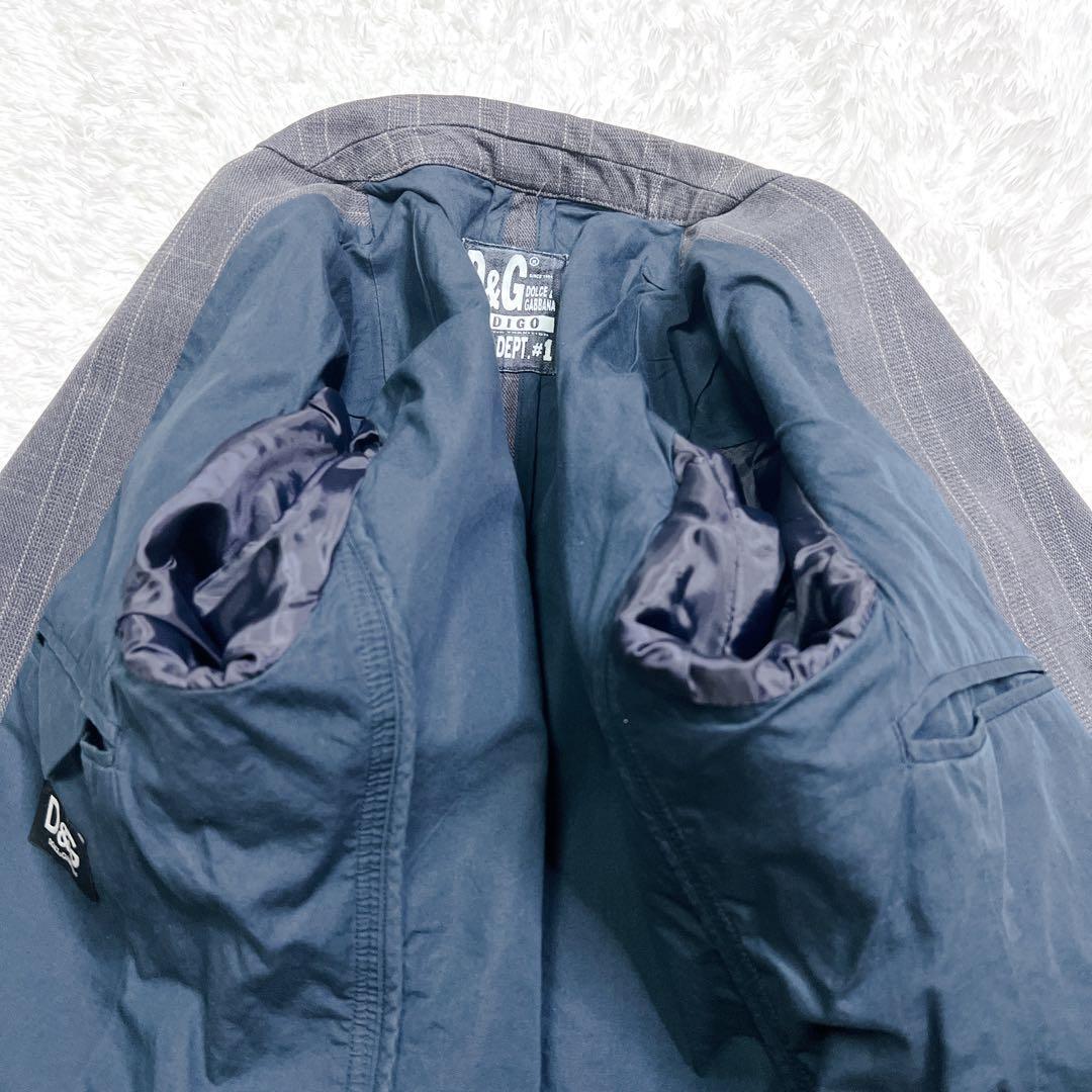 【美品】D&G ドルガバ INDIGO デニム テーラードジャケット イタリア製