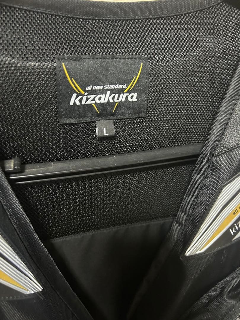 kizakura フィッシングベスト Lサイズ 黒/黄色