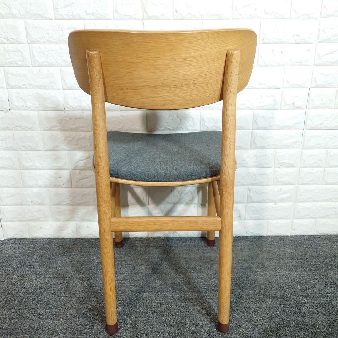 無印良品 ラウンドチェア 布座 オーク材 ダイニングチェア 椅子 D087