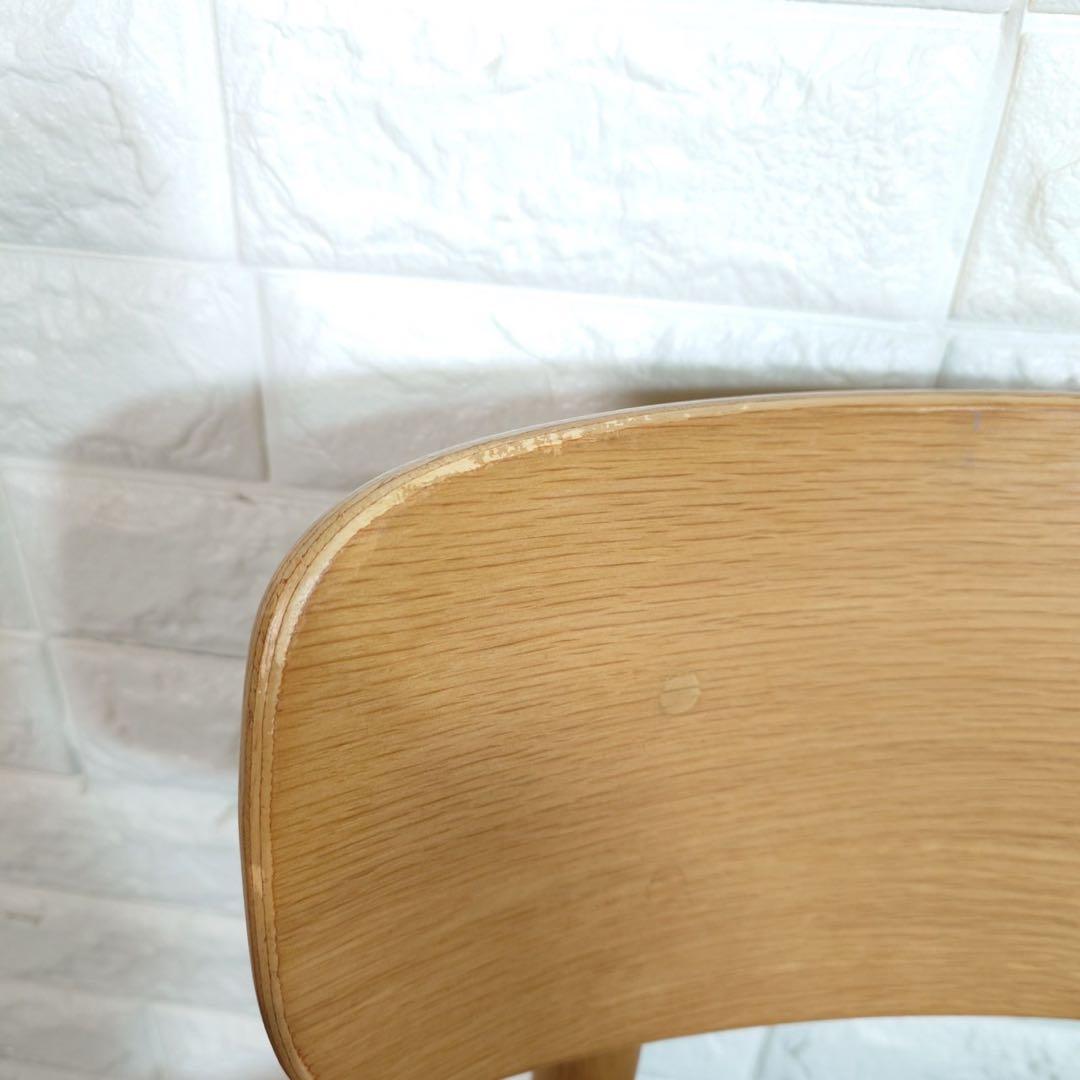 無印良品 ラウンドチェア 布座 オーク材 ダイニングチェア 椅子 D087