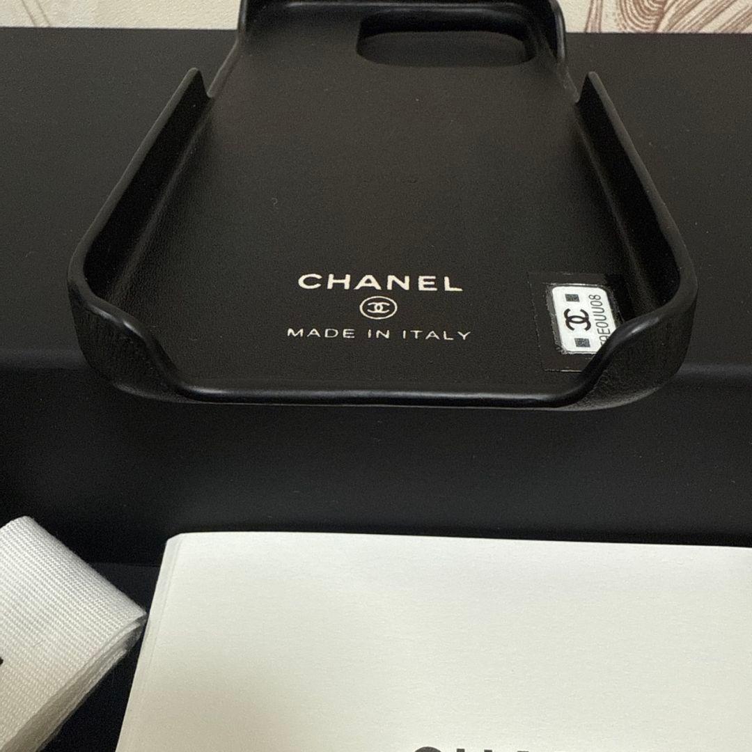 CHANELシャネル★AP4121ラムスキンスマホケース★iPhone15pro