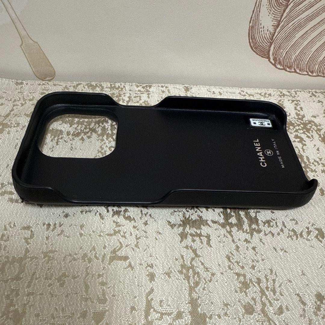 CHANELシャネル★AP4121ラムスキンスマホケース★iPhone15pro