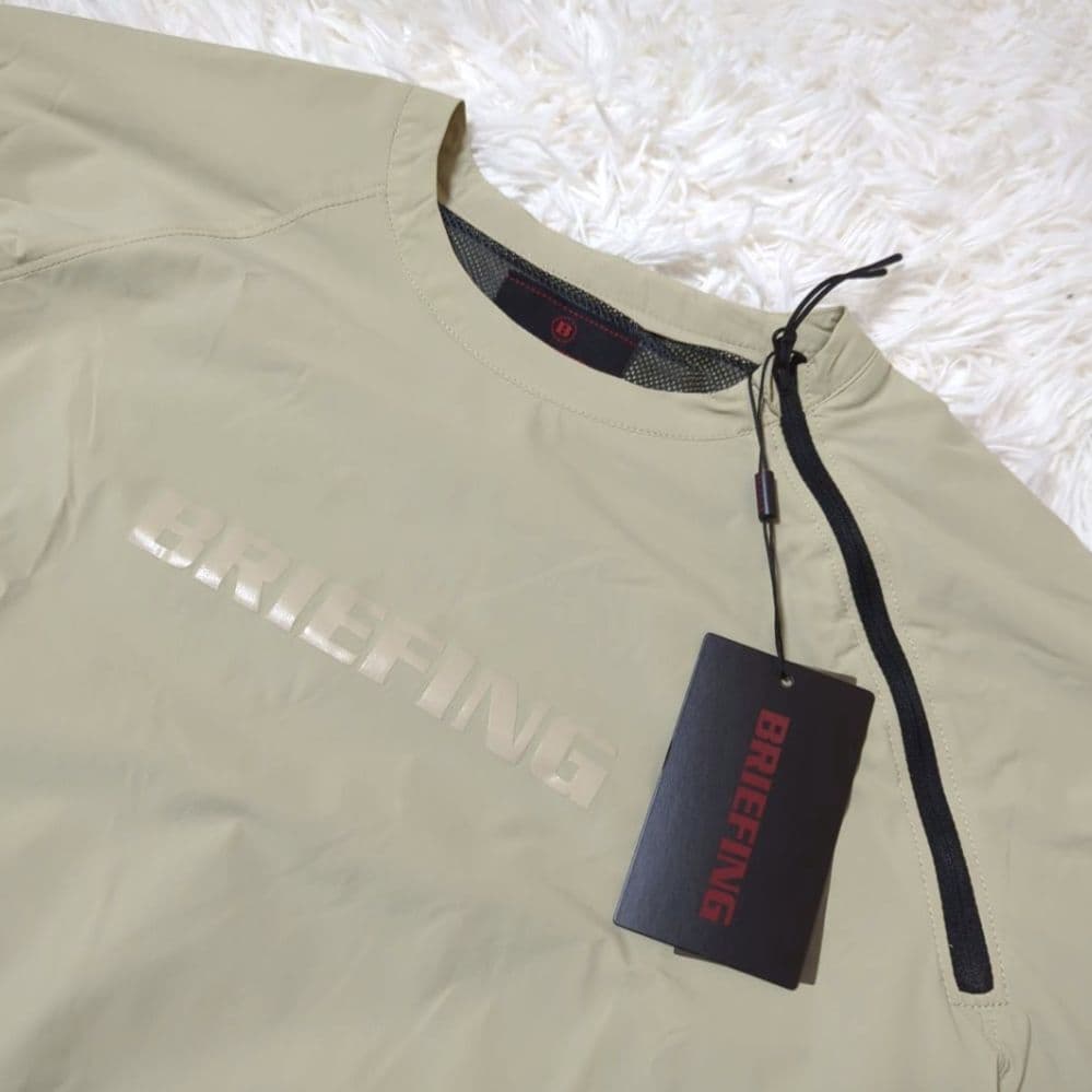ブリーフィング　WINDPULLOVER ゴルフウェア　ベージュ　サイズL