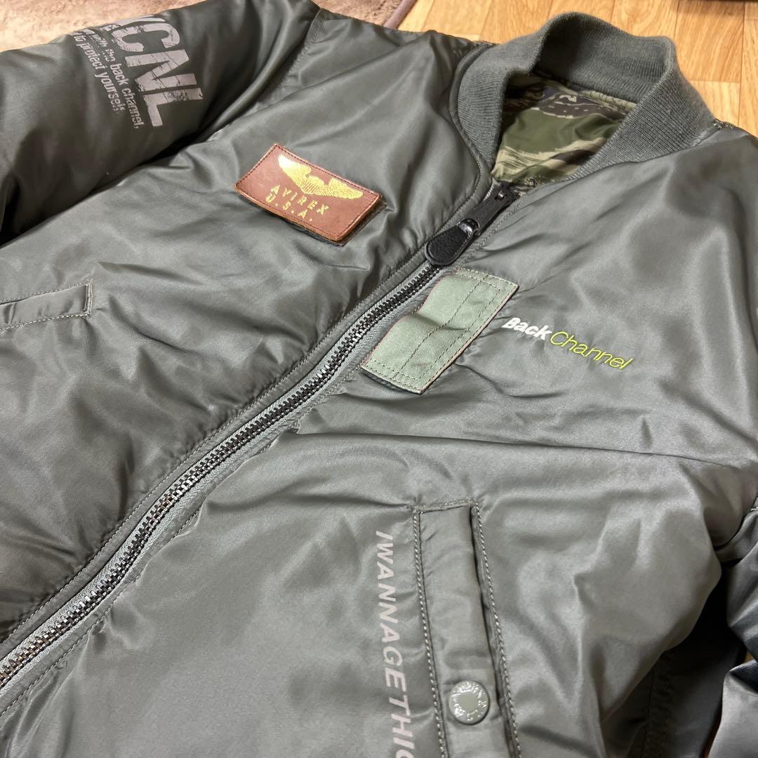 バックチャンネル　アビレックス MA-1 フライトジャケット　迷彩　リバーシブル