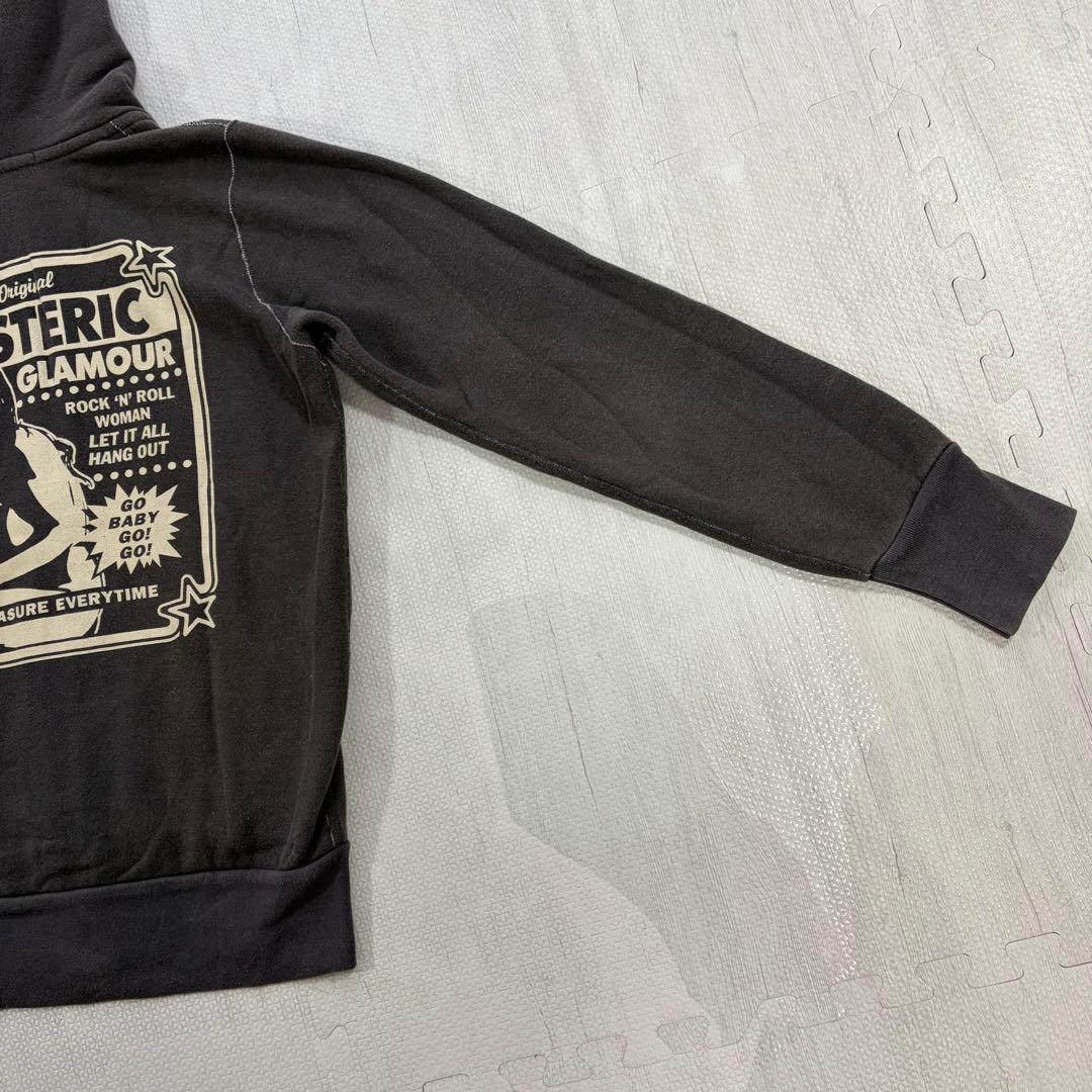 希少 HYSTERIC GLAMOUR ヒスガール 裏起毛 フルジップパーカー