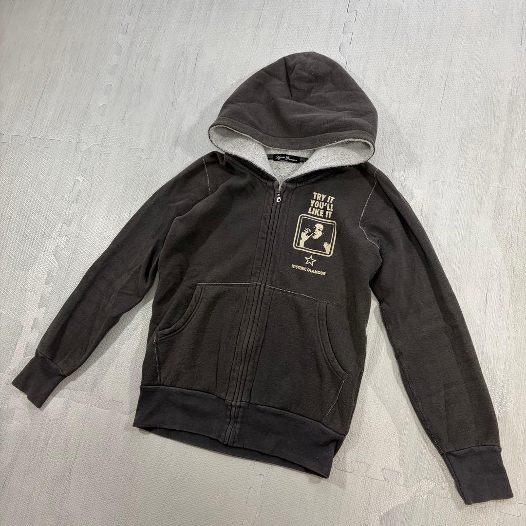 希少 HYSTERIC GLAMOUR ヒスガール 裏起毛 フルジップパーカー
