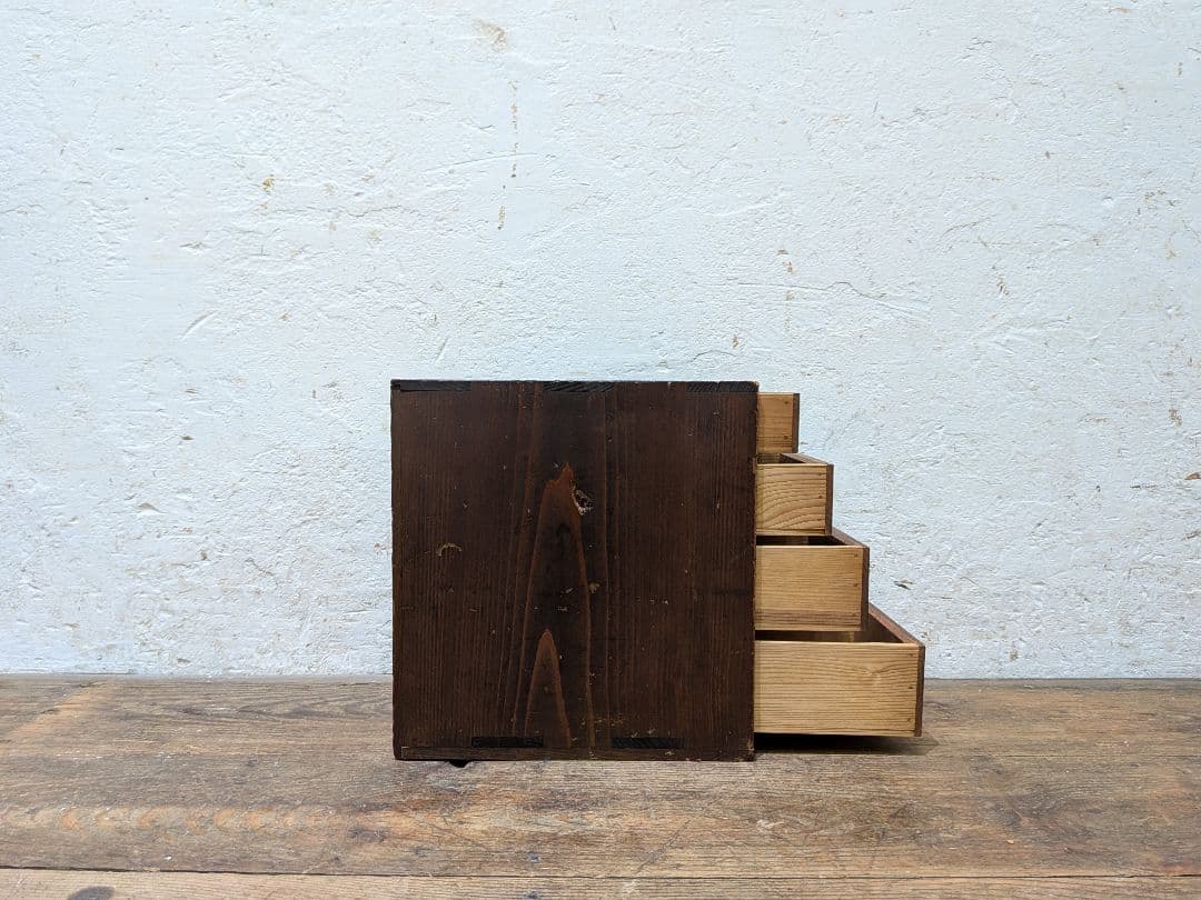 1115 アンティーク　小引き出し　収納棚　小物入れ　ケース　古家具　レトロ