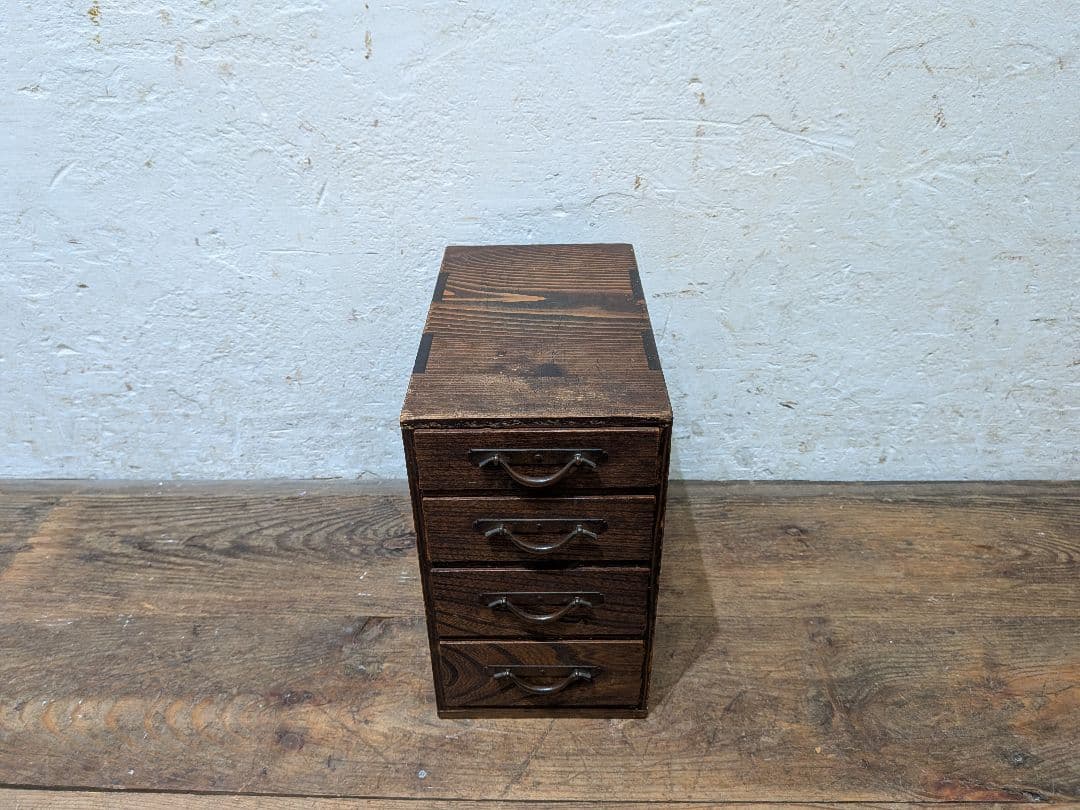 1115 アンティーク　小引き出し　収納棚　小物入れ　ケース　古家具　レトロ