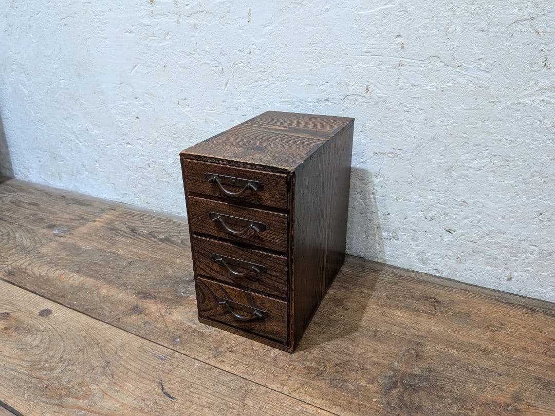 1115 アンティーク　小引き出し　収納棚　小物入れ　ケース　古家具　レトロ