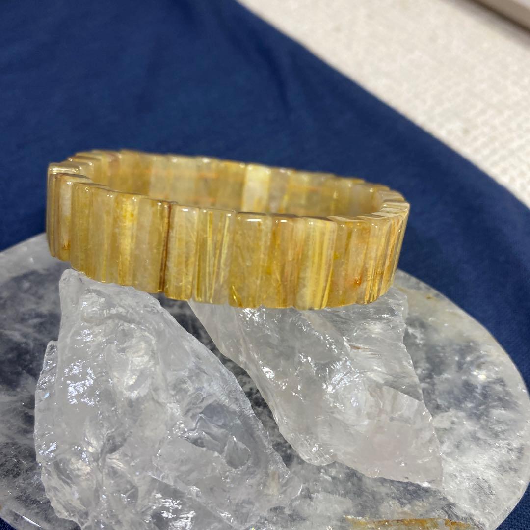 タイチンルチル　バングル　太針　パワーストーン　内径約17cm