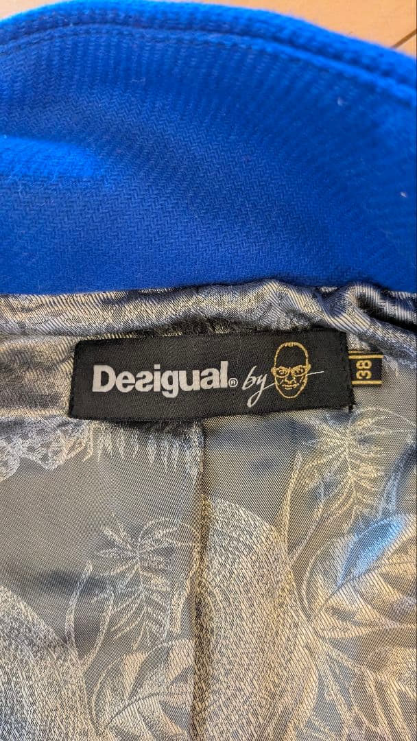 Desigual チェスターコート 青 38 クリスチャンラクロワ コラボ