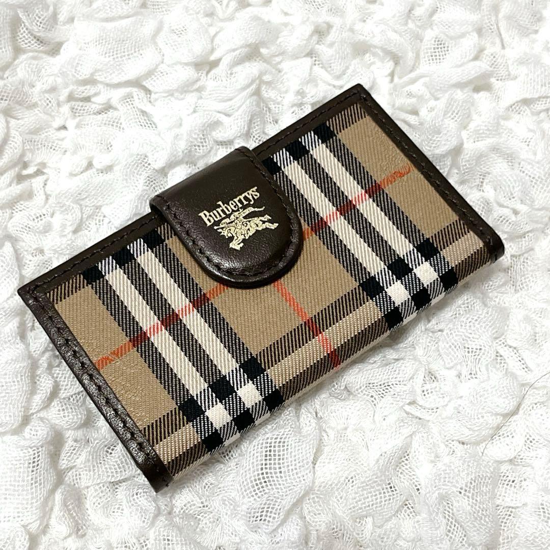 未使用✨Burberry バーバリー ノバチェック 4連キーケース シャドー