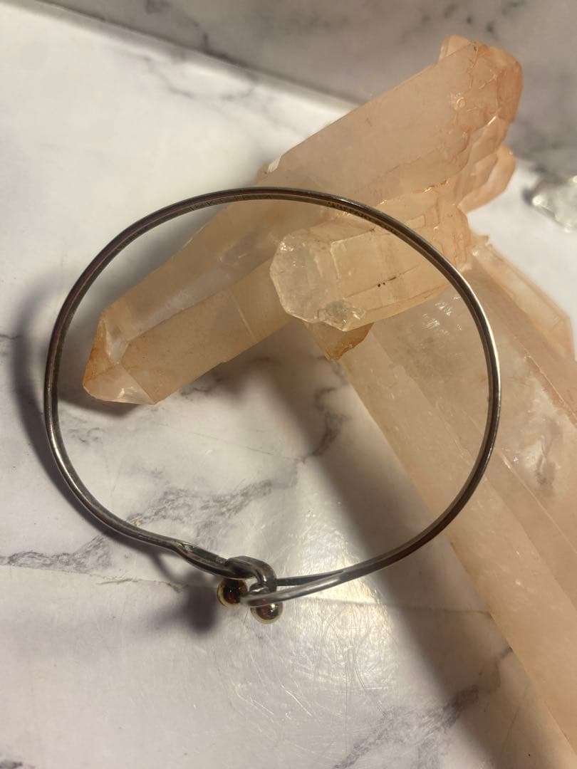 良品 Tiffany&Co.ティファニーフックアンドアイ 925K14バングル