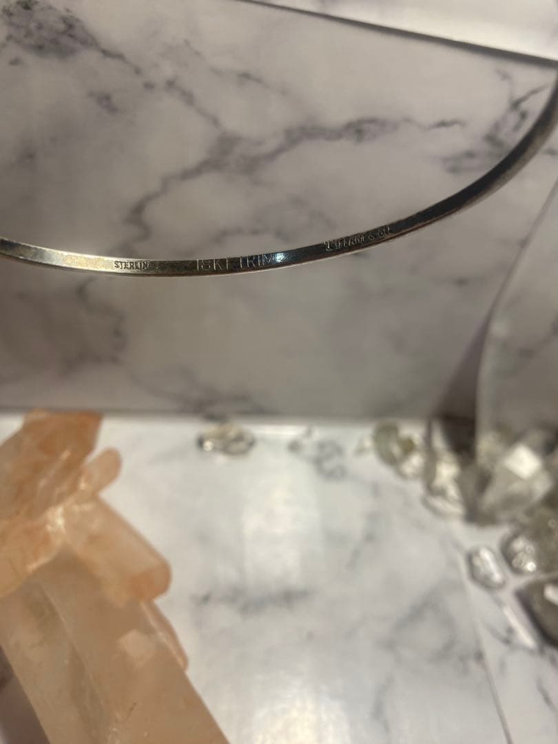 良品 Tiffany&Co.ティファニーフックアンドアイ 925K14バングル