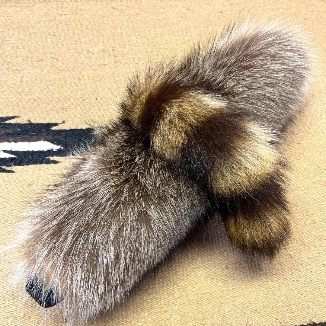 極上特大ラクーン　尻あて腰当尻皮　登山　スキー　キャンプ　ヒップガード　毛皮敷物