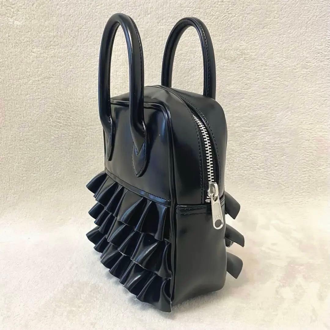 正規品 コムデギャルソン GIRL ♡ フリル ハンドバック ミニボストン 黒