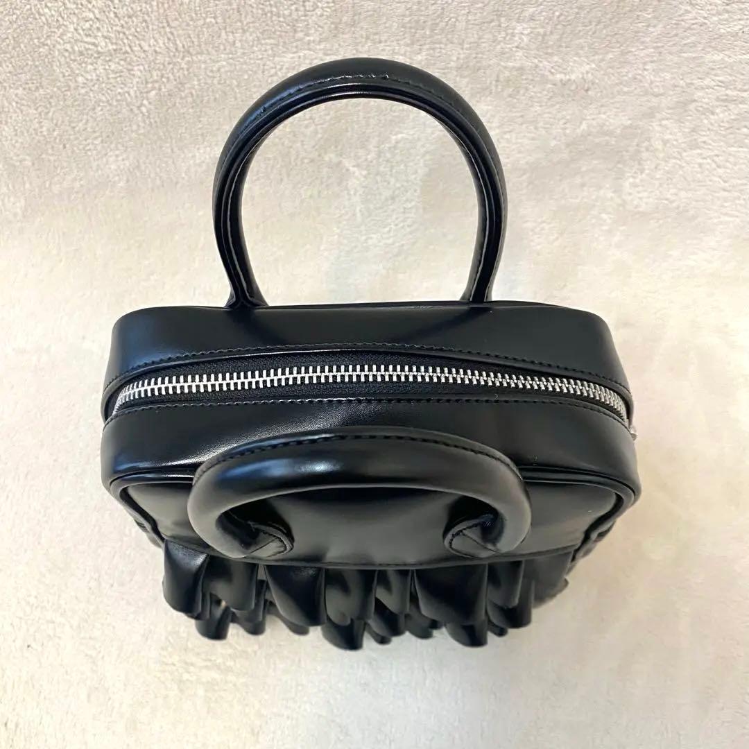 正規品 コムデギャルソン GIRL ♡ フリル ハンドバック ミニボストン 黒