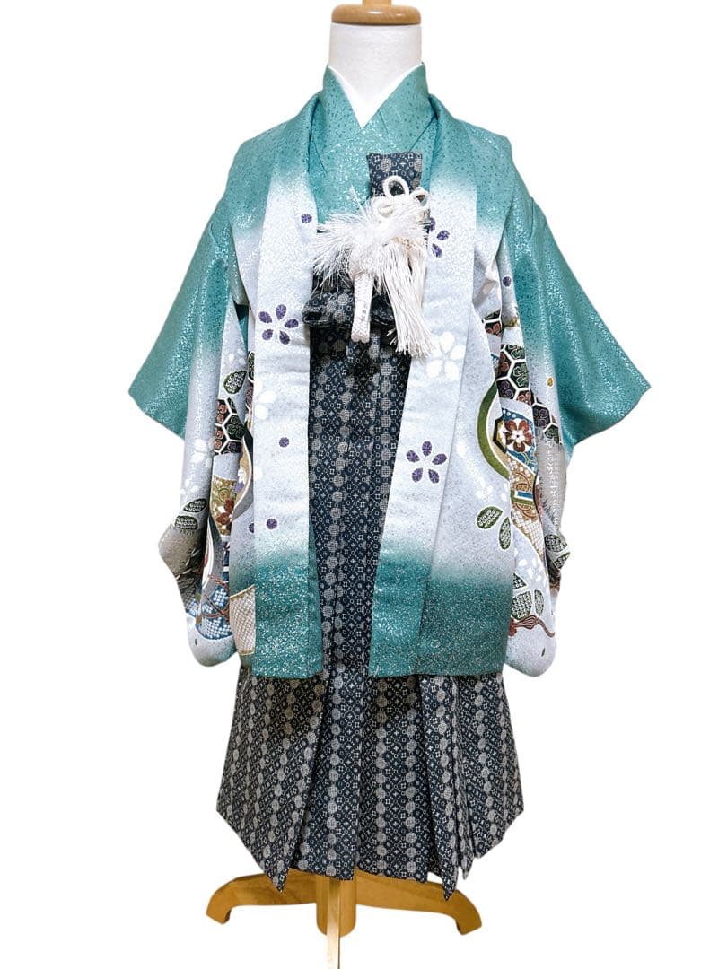 【専用出品】3歳から4歳♡七五三　男の子　フルセット　一式　緑　小さめ　鷹