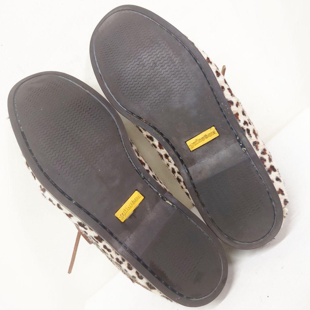 ユケテンYuketen◇ヒョウ柄モカシンシューズレオパードデッキシューズ