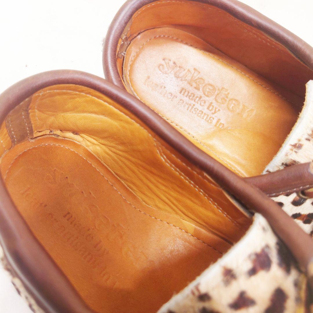 ユケテンYuketen◇ヒョウ柄モカシンシューズレオパードデッキシューズ