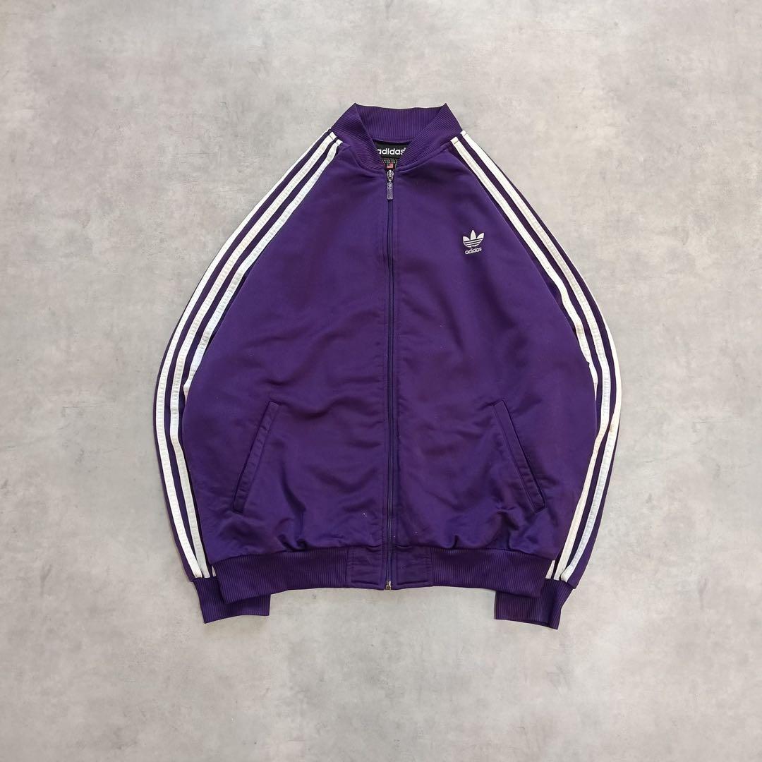 ヴィンテージアディダス古着adidasトラックジャケットジャージパープルM219