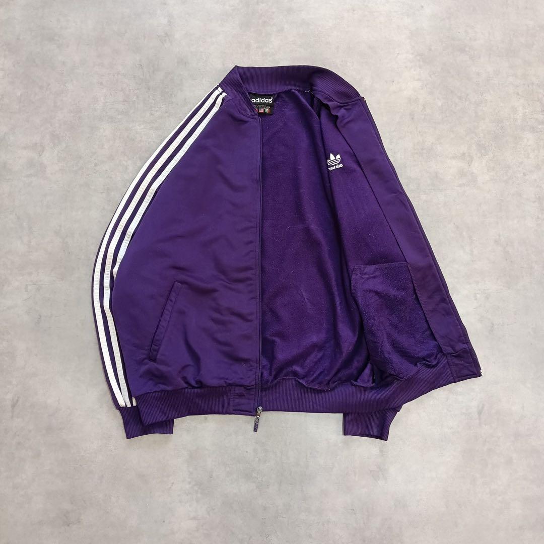 ヴィンテージアディダス古着adidasトラックジャケットジャージパープルM219