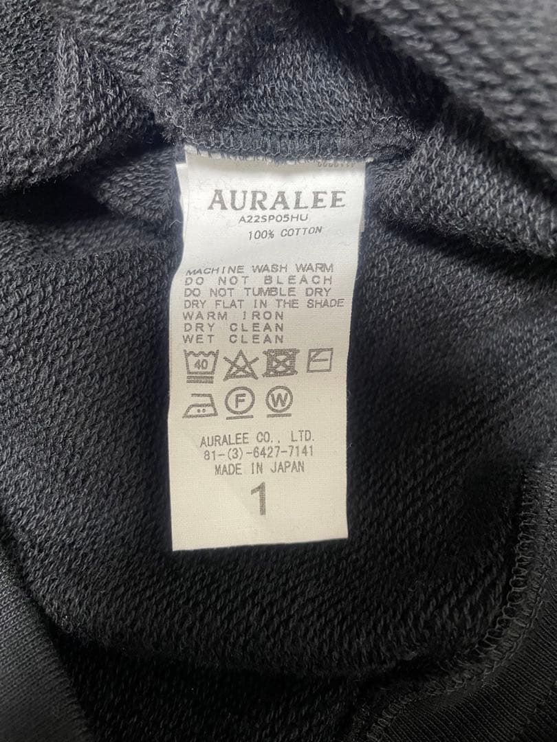 【るる】AURALEE ブラック スウェット トレーナー