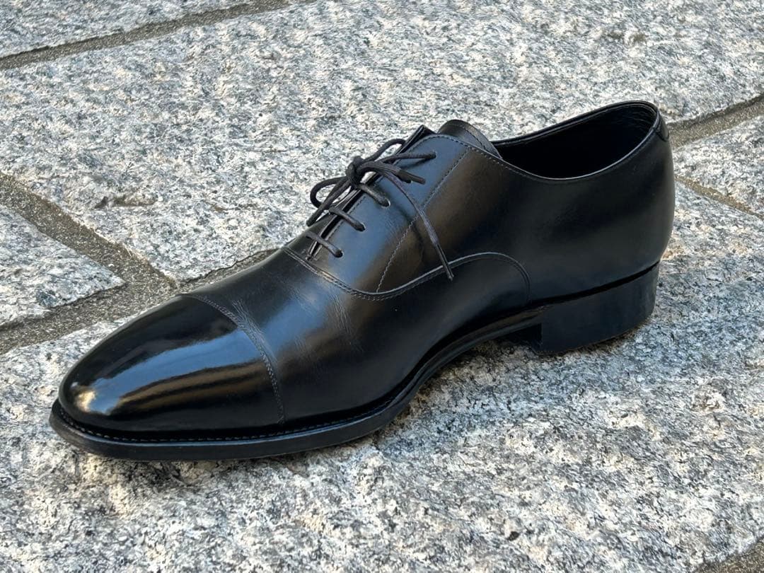 トレーディングポスト　ストレートチップ黒　UK9