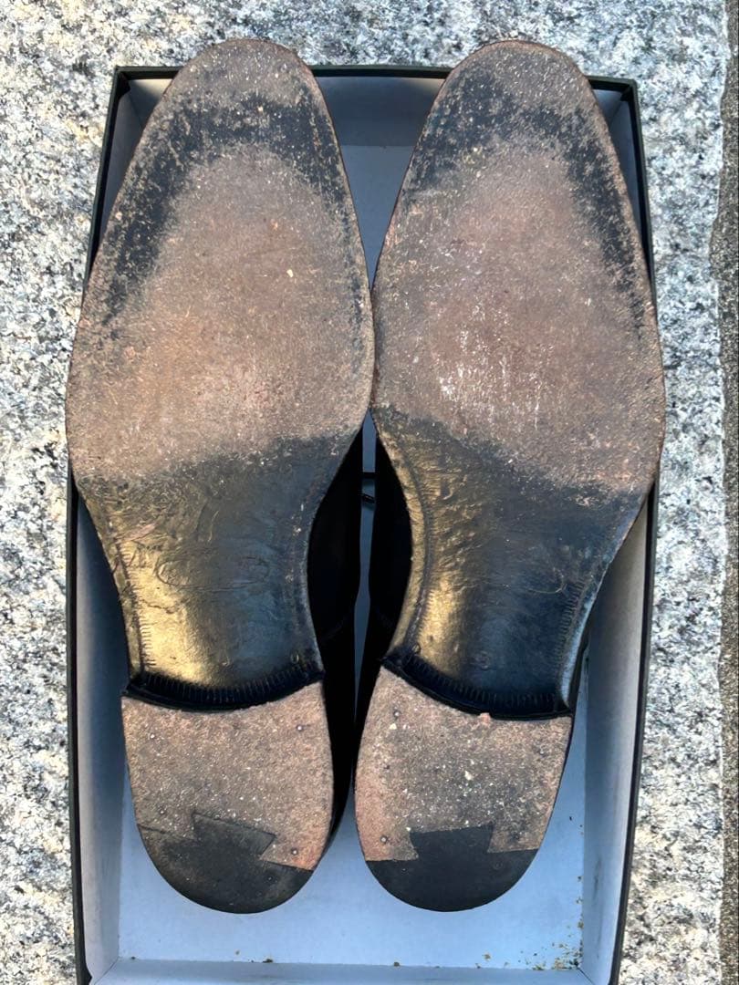 トレーディングポスト　ストレートチップ黒　UK9