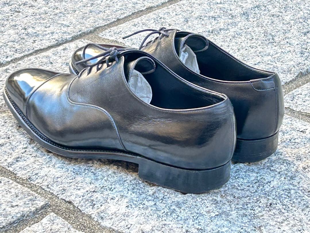 トレーディングポスト　ストレートチップ黒　UK9