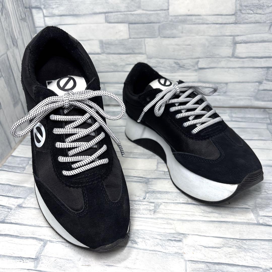 ✨美品✨ノーネーム 厚底スニーカー フレックスジョガー ブラック 23cm