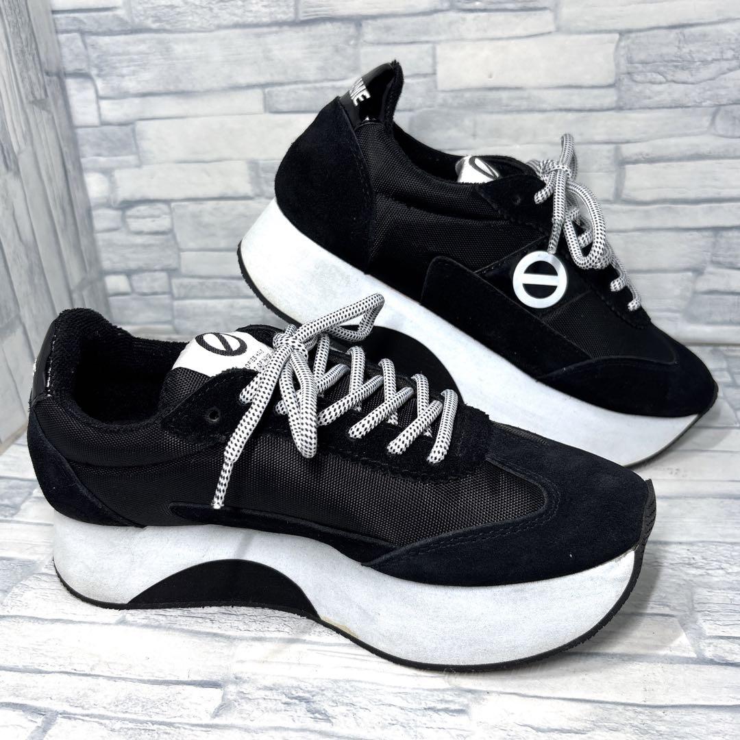 ✨美品✨ノーネーム 厚底スニーカー フレックスジョガー ブラック 23cm