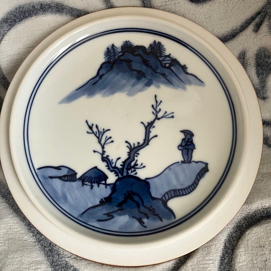 茶道具 平安秀峰 造 染付祥瑞写 水指 共箱