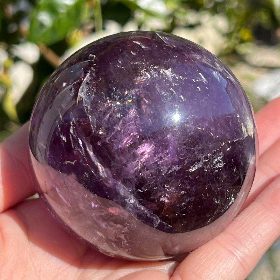 ✳️超希少 大玉✨混合パワースフィア✨レインボー アメトリン 丸玉 天然石 原石