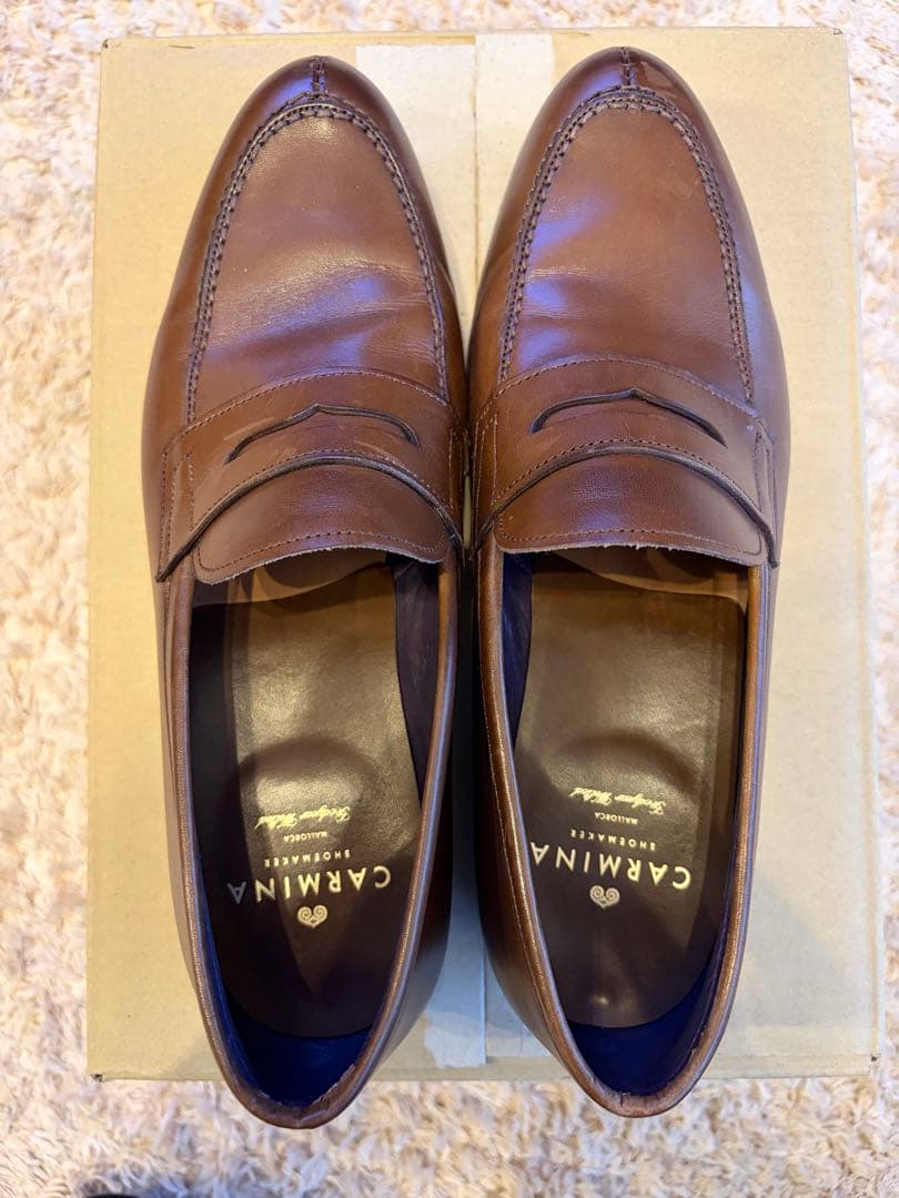 美品CARMINA ブラウン ローファー 8