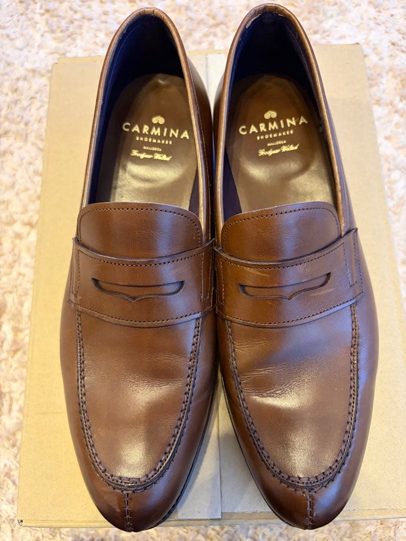 美品CARMINA ブラウン ローファー 8